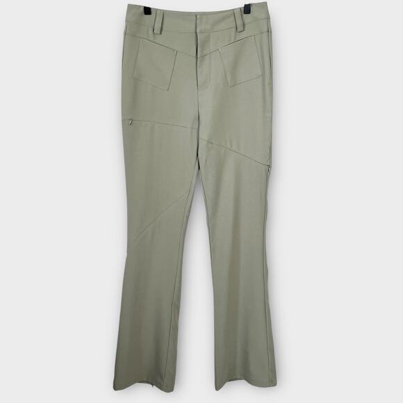 I AM GIA Valencia high waisted flare cargo zipper pants olive green size medium - Picture 5 of 10